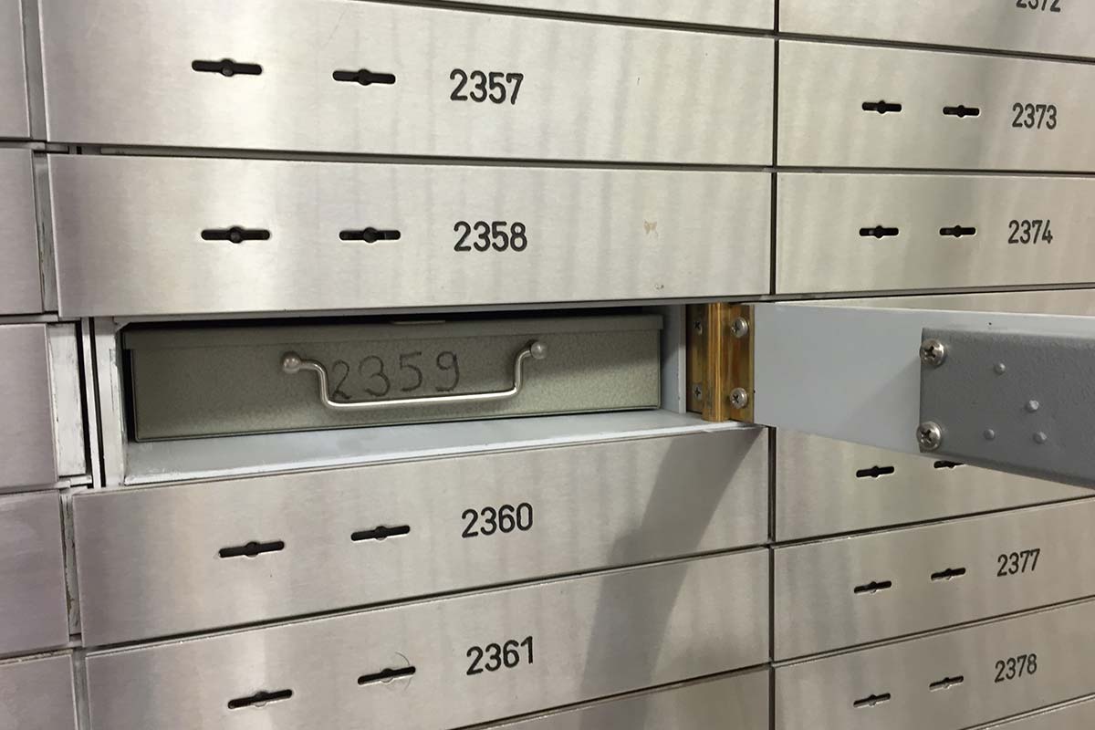 safe-deposit boxes